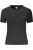 TOMMY HILFIGER DAMSKI T-SHIRT Z KRÓTKIM RĘKAWEM W KOLORZE CZARNYM