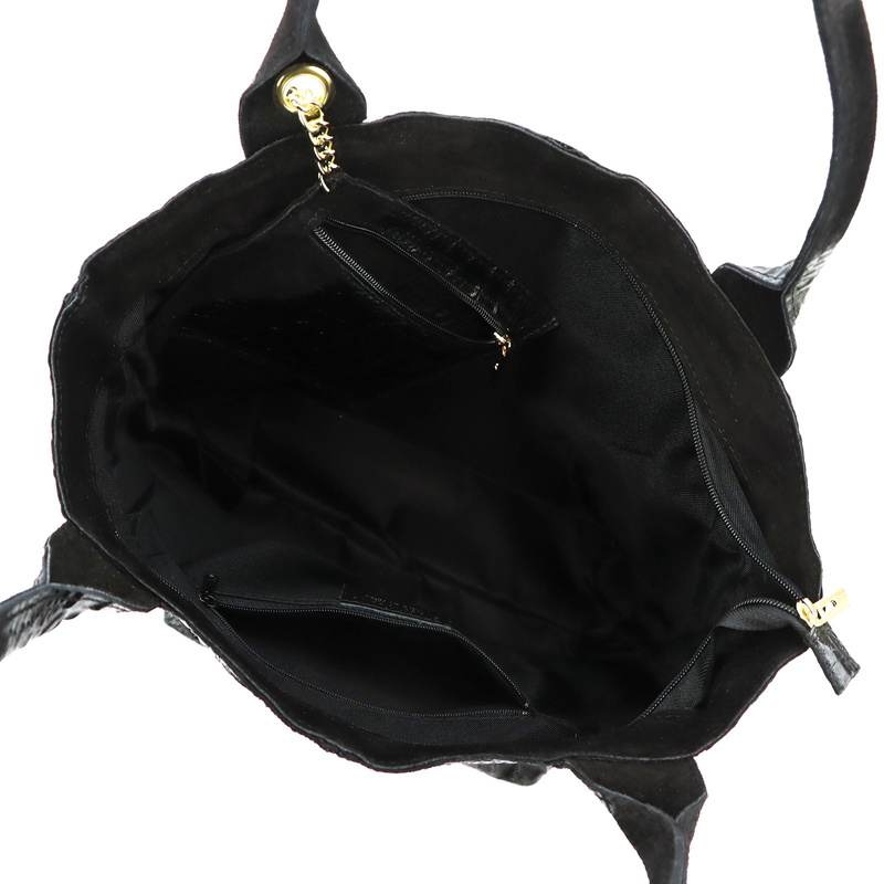 Vera Pelle shopperbag damska skóra naturalna wzór krokodyla duża torebka