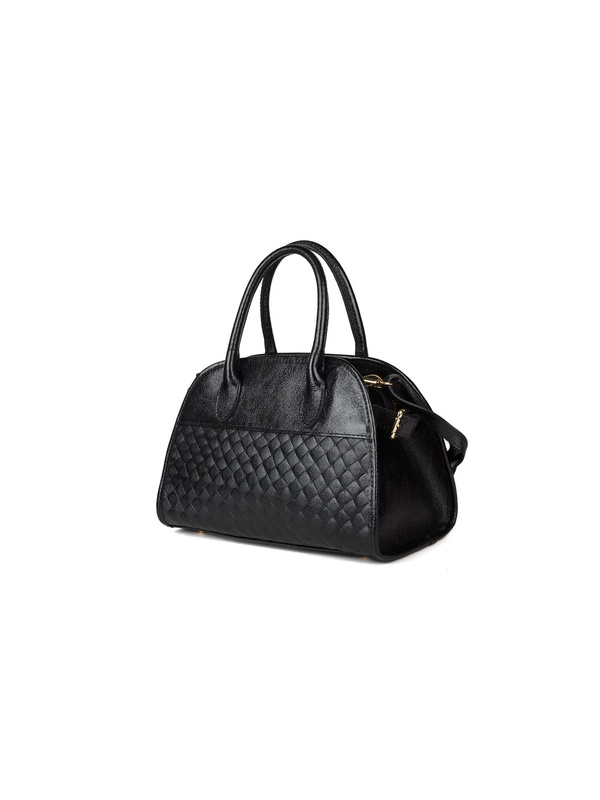 Czarna skórzana torebka tote Giulia Monti GM1545