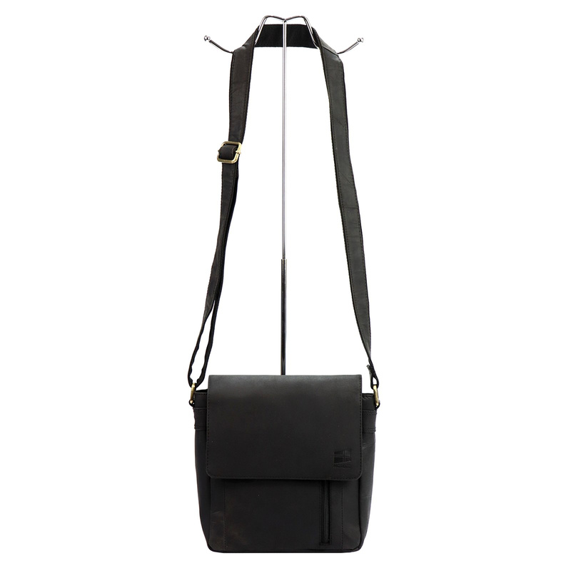 Saszetka męska z kieszeniami ze naturalnej skóry regulowany pasek od Nordee