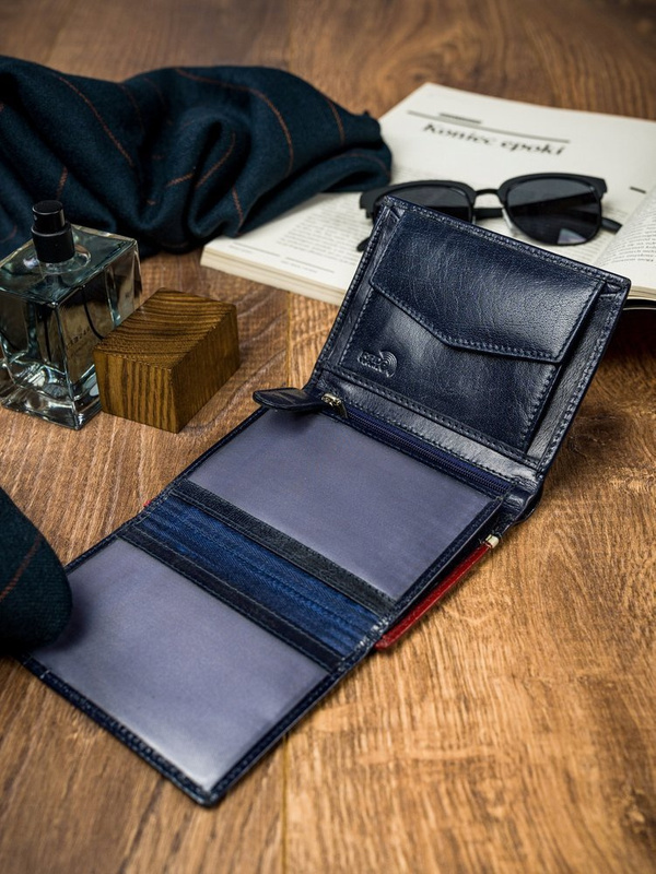 Portfel Skórzany Męski Elegancki RFID Skóra Naturalna Rovicky Duży