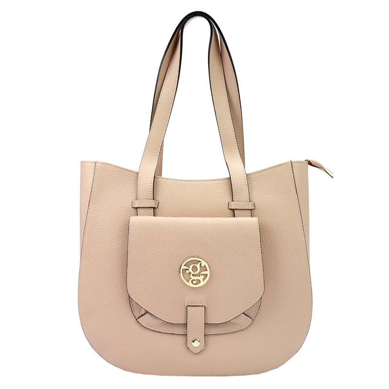 Gregorio duża Skórzana damska shopperbag torebka na ramię z kieszenią