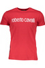 ROBERTO CAVALLI MĘSKI T-SHIRT Z KRÓTKIM RĘKAWEM CZERWONY