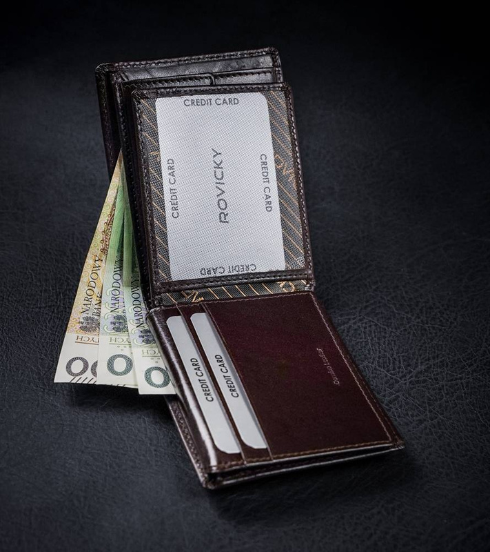 Skórzany rozbudowany portfel męski RFID Rovicky