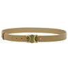 Gregorio Damski pasek do spodni skóra naturalna ze stylową klamrą złotą