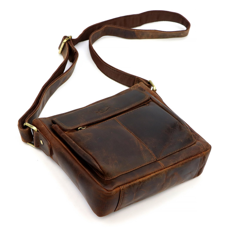 Andreas męska torba na ramię skóra naturalna saszetka przez ramię kieszenie