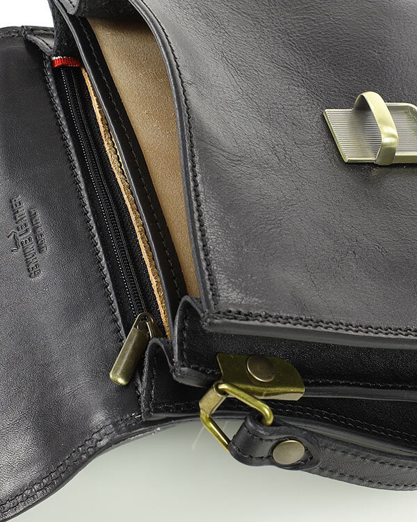 Torba skórzana kwadratowa premium Florence bag - MARCO MAZZINI brązowa