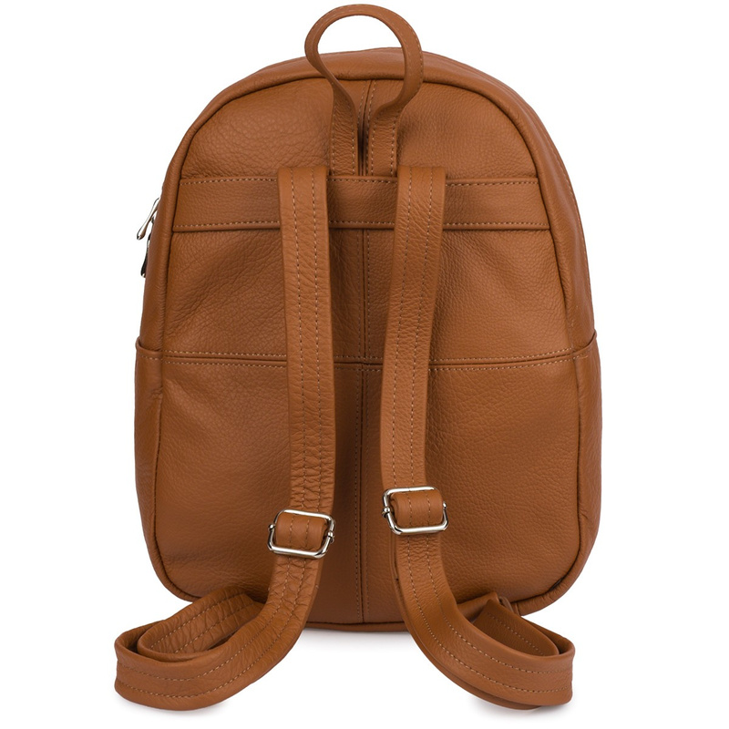 Plecak damski skórzany klasyczny duży skóra naturalna rudy Beltimore R33