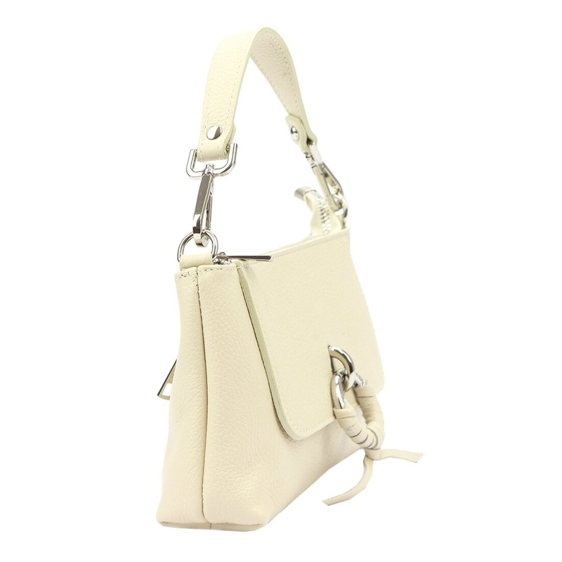 Luka Skórzana mała damska torebka na ramię listonoszka z paskiem