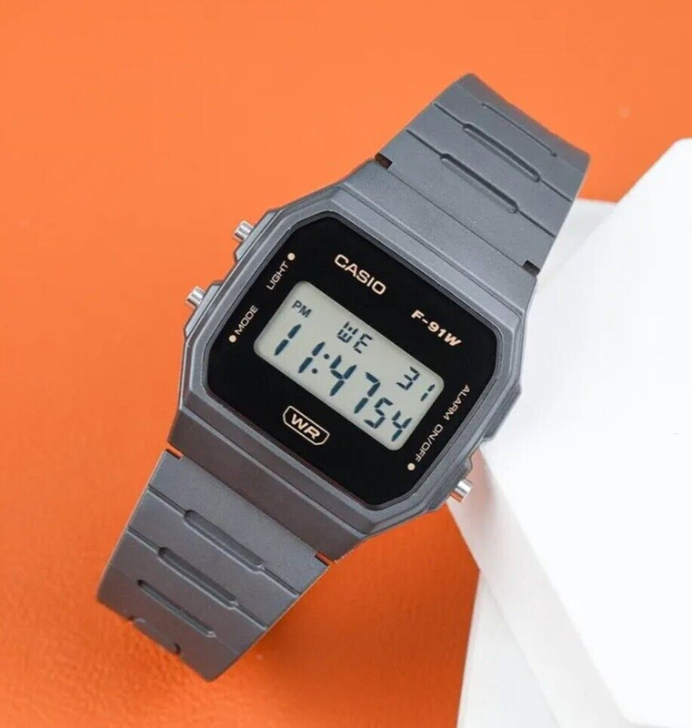 ZEGAREK MĘSKI CASIO F-91WB-8A + BOX