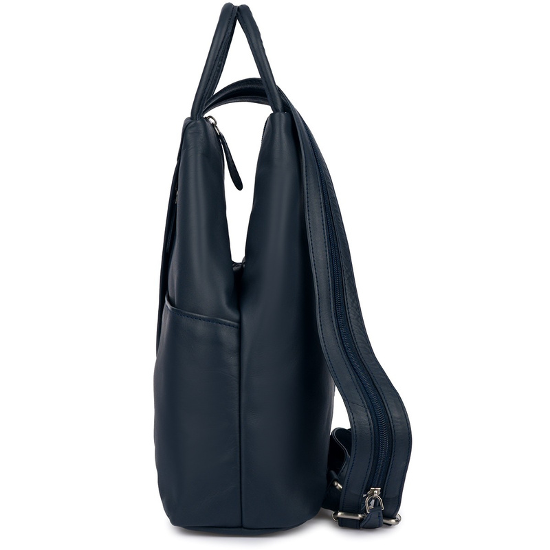 Plecak damski włoski plecaczek skórzany granatowy mały Beltimore T52