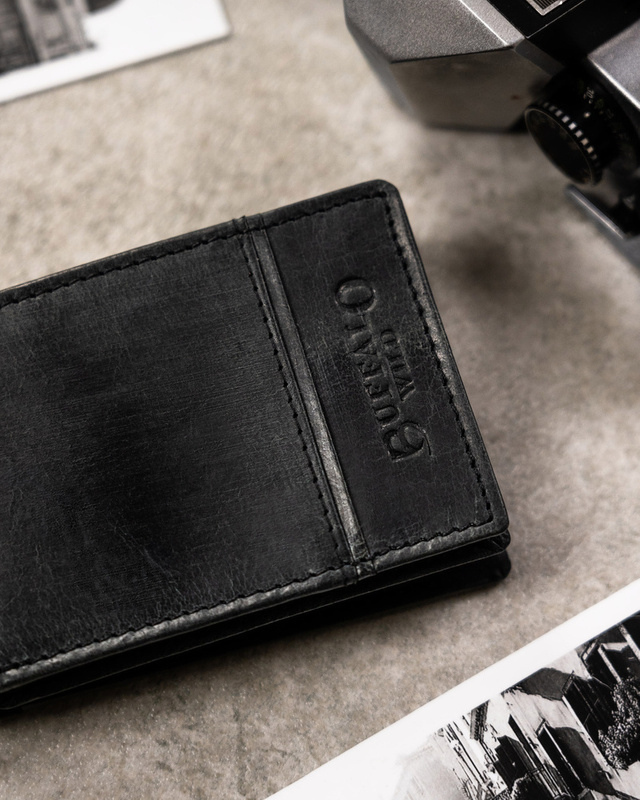 Mały skórzany portfel męski Buffalo Wild z RFID
