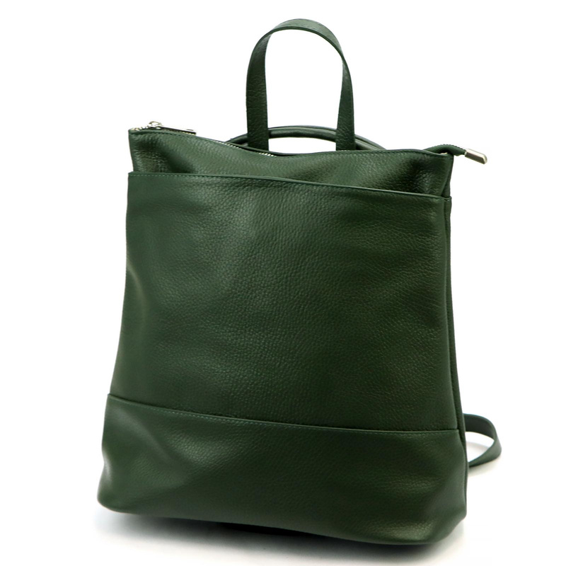 Luka Skórzany damski miejski plecak na ramię z kieszeniami pojemny