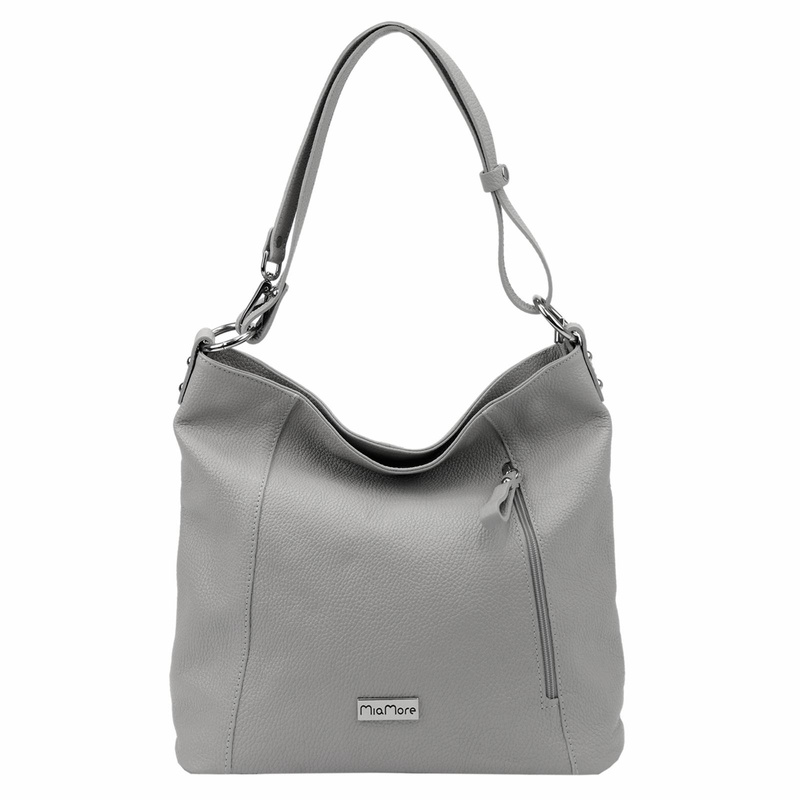 MiaMore damska torebka na ramię shopperbag skórzana z kieszeniami