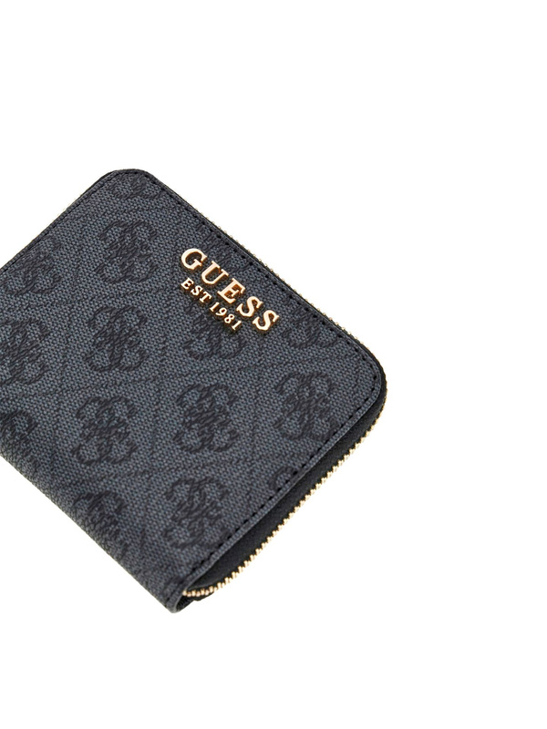 Grafitowy portfel damski Guess SWSG74 59137 Coal Logo