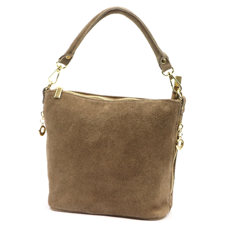 Damska miejska zgrabna listonoszka skórzana torebka na ramię zamszowa Luka