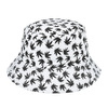 Biały kapelusz dwustronny bucket hat wędkarski modny kap-m3