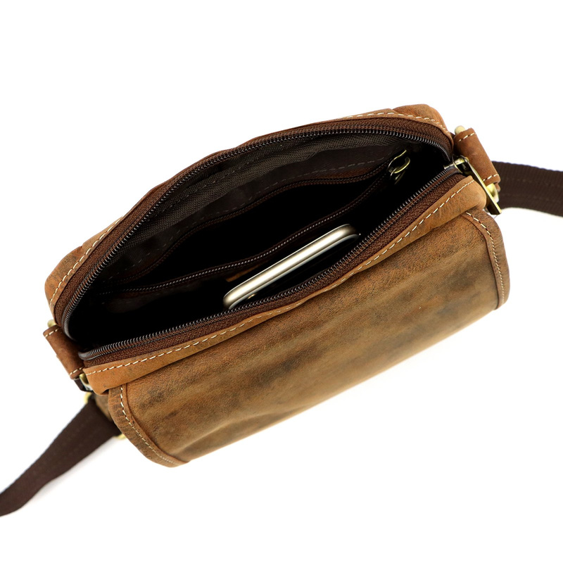 Nordee męska saszetka skóra naturalna torba miejska na ramię z kieszeniami