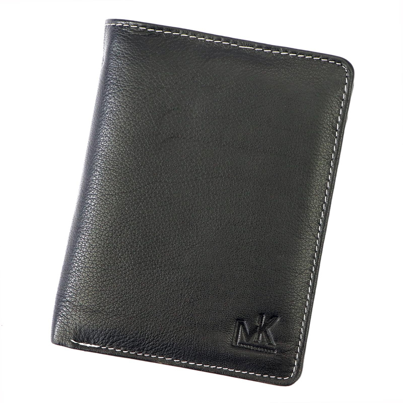 Money Kepper Rozbudowany męski portfel skóra naturalna pionowy składany