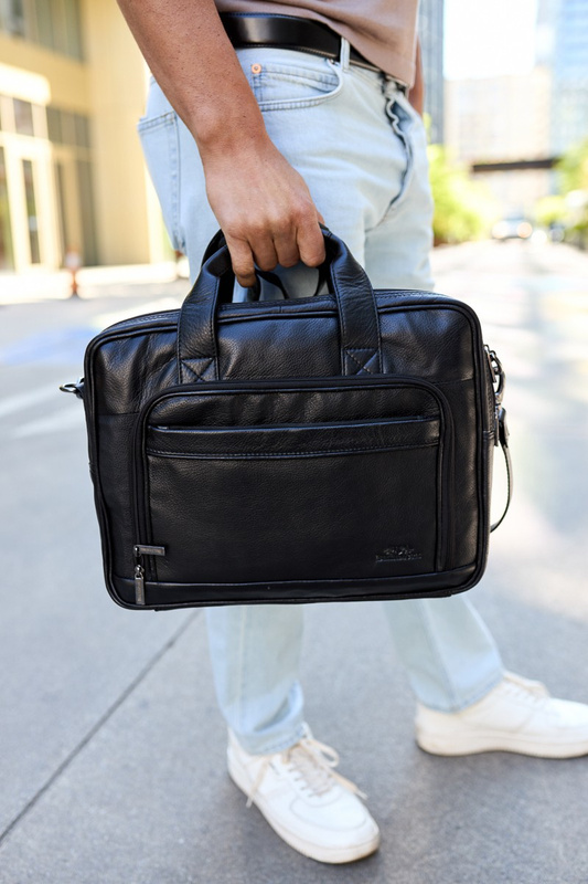 Duża solidna skórzana torba Beltimore na laptopa dokumenty M56