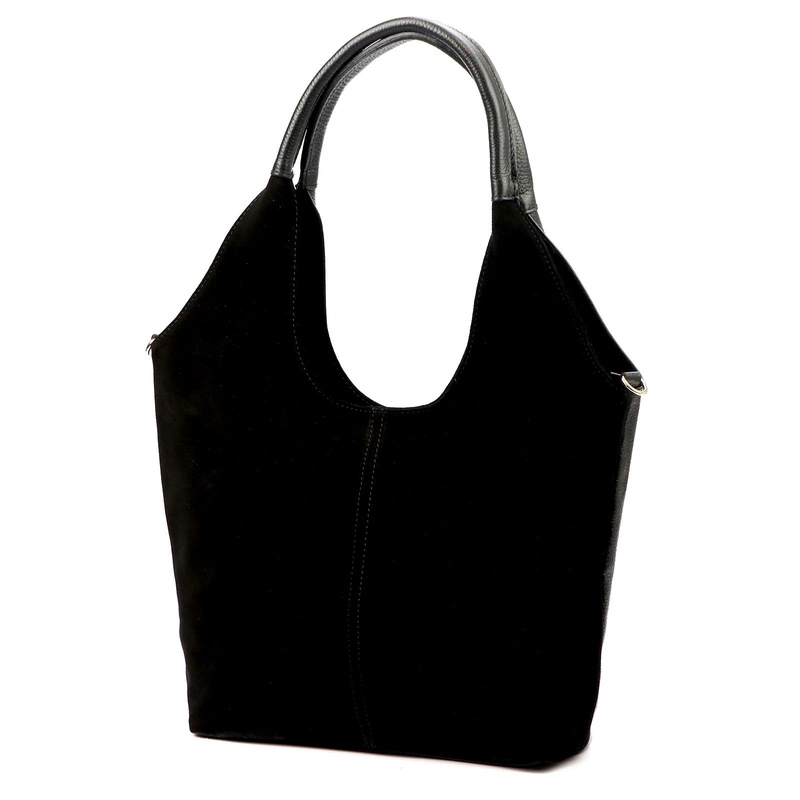 Vera Pelle damska shopperbag na ramię torebka skórzana z organizerem duża