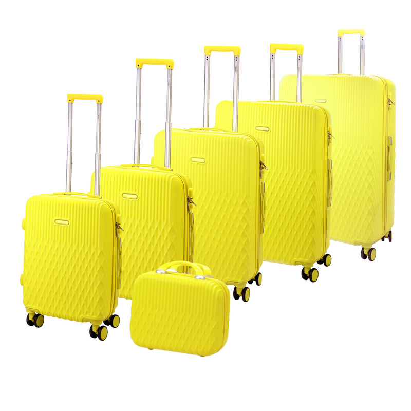 Leonardo da Vinci zestaw 5 walizek na kółkach ABS z kosmetyczką podróżną