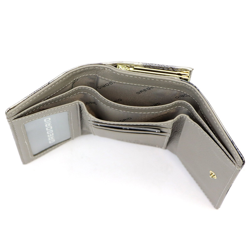 Lakierowany damski portfel z naturalnej skóry Gregorio BTS-117