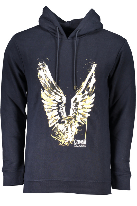 NIEBIESKA BLUZA M�SKA BEZ ZAMKA KLASY CAVALLI