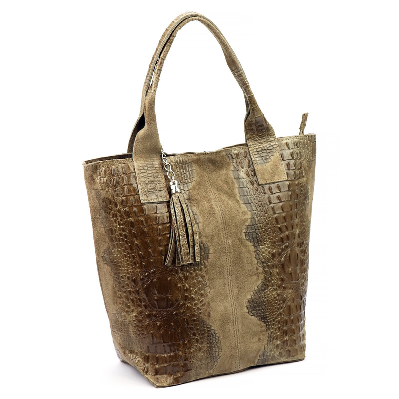 Damska torebka ze skóry naturalnej Luka 26-026 CROCO