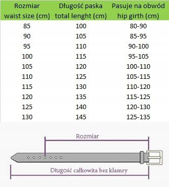 Beltimore skórzany pasek męski granatowy wąski E12 : Kolory - granatowy, Rozmiar pasków - r.150-165 cm