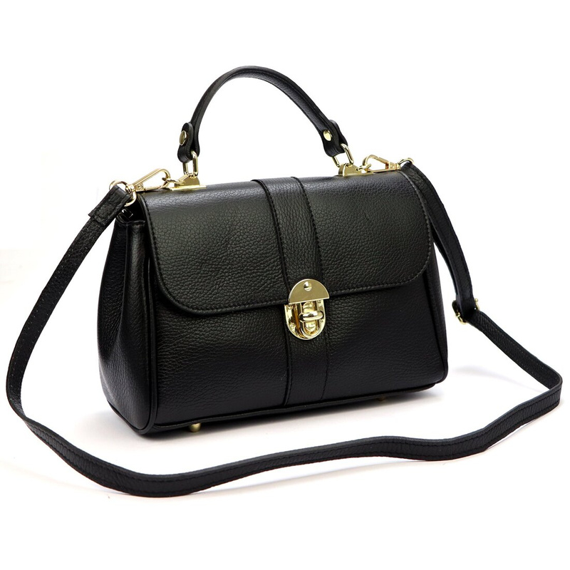 Luka Skórzana damska listonoszka z paskiem z organizerem torebka do ręki