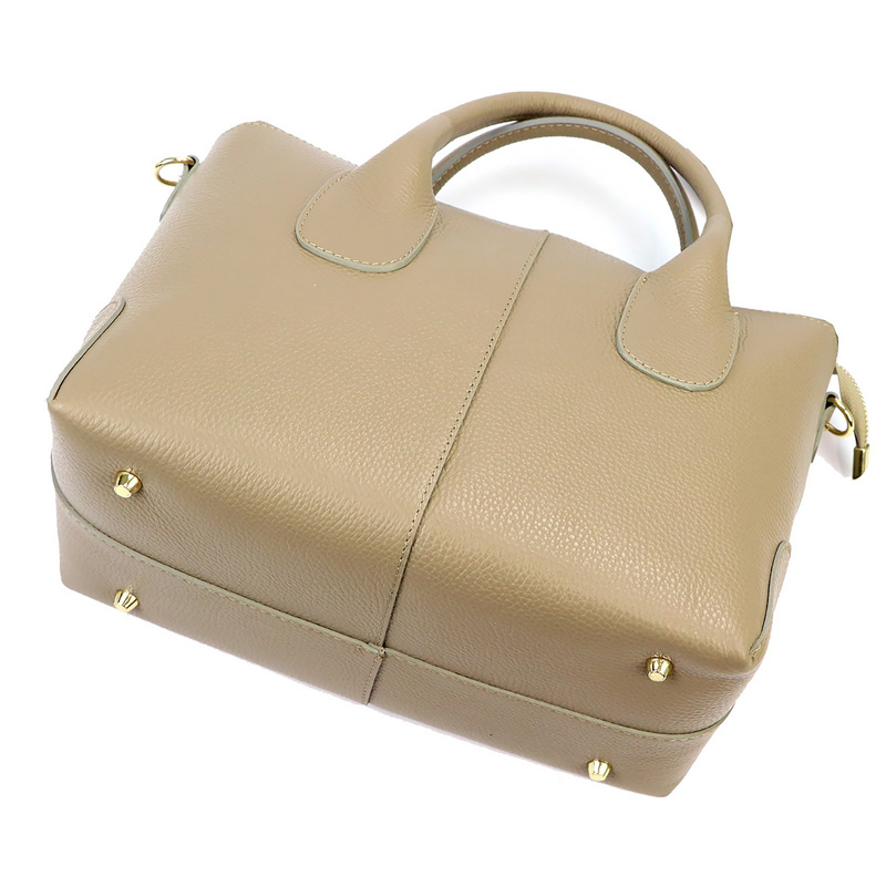 Luka Skórzany damski pojemny kuferek do ręki torebka na ramię z paskiem