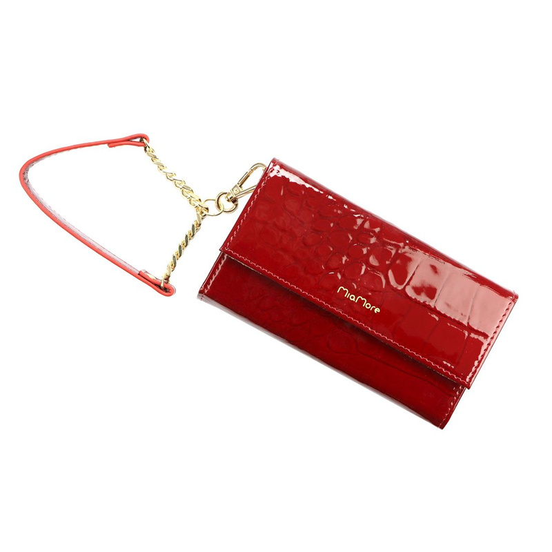 MiaMore etui Iphone 12 PRO case z klapą wzór skóra krokodyla z łańcuszkiem