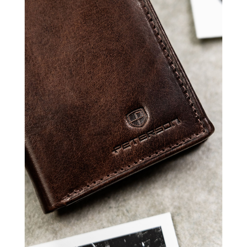 Skórzany męski portfel Peterson PTN RM-12-BUF