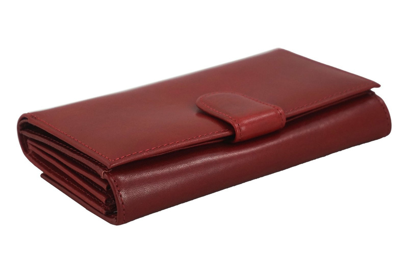 Damski portfel skórzany - Barberini's - Czerwony