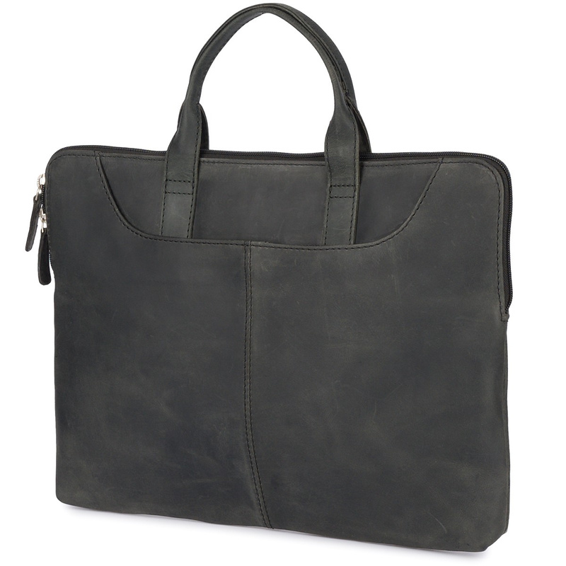 Teczka aktówka pokrowiec futerał na komputer laptopa 13" skórzana czarna Beltimore S13