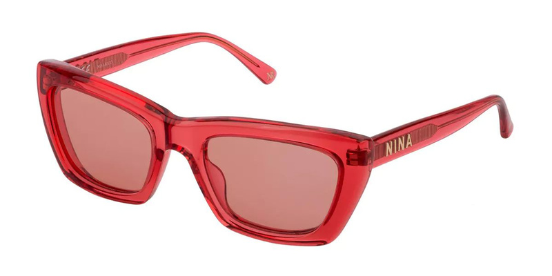 Okulary NINA RICCI SNR251-5409WE. Okulary przeciwsłoneczne, Kolor czerwony. Kobieta.