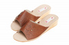 Wójciak Podhale damskie kapcie domowe skórzane otwarty palec 4 cm (korek)