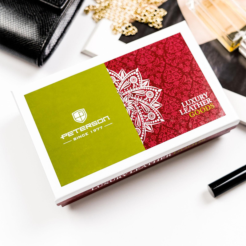 Skórzany damski portfel Peterson PTN ST-418 SNAKE