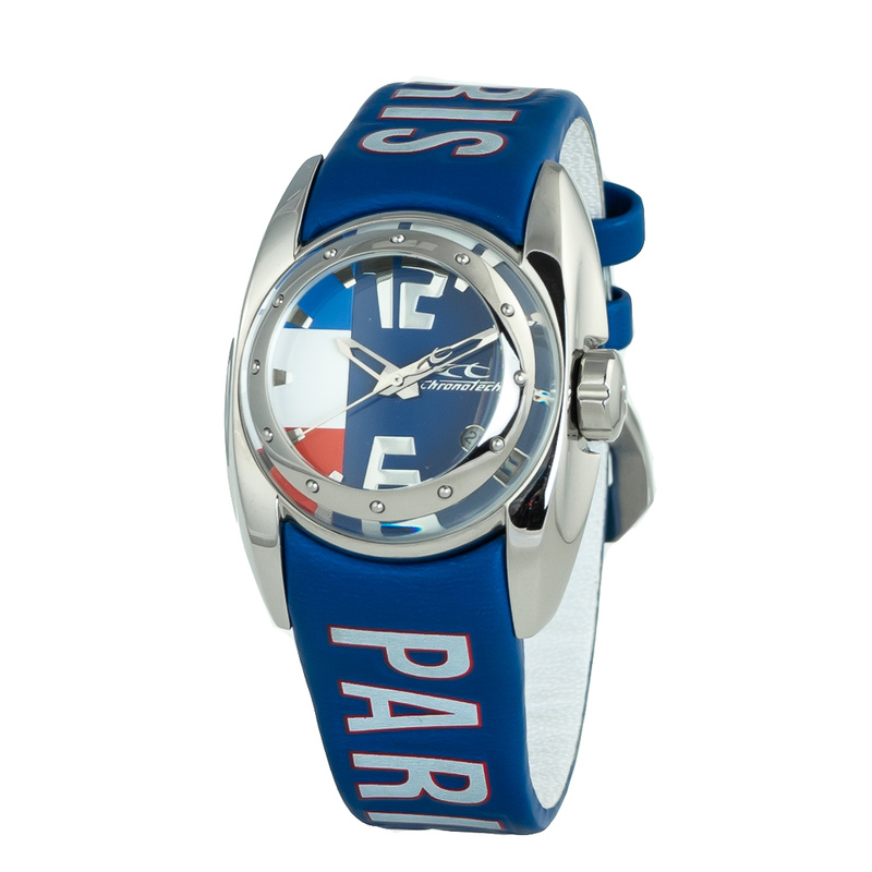 Zegarek CHRONOTECH CT7704B-23. Kwarcowy, Kolor niebieski. Unisex.
