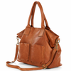Torebka skórzana shopper bag - MAZZINI camel