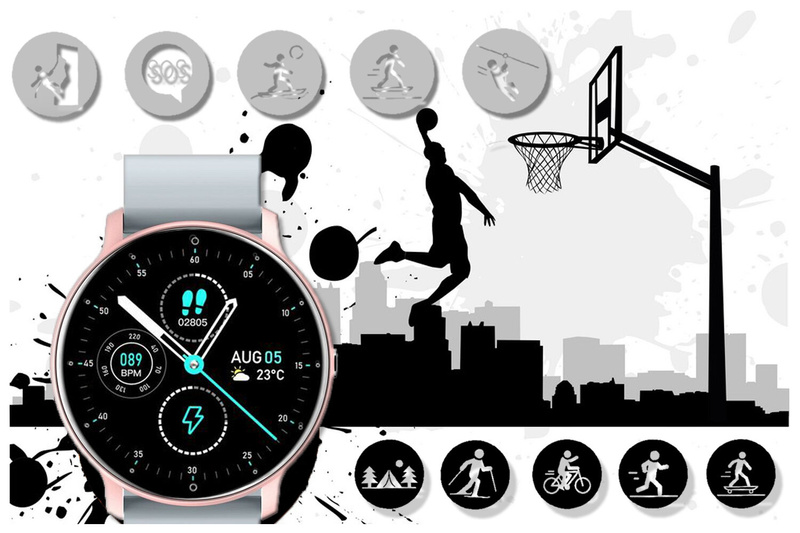 SMARTWATCH UNISEX GRAVITY GT1-9 - PULSOMETR, WŁASNE TARCZE (sg015i)