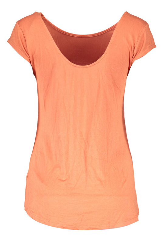 T-SHIRT Z KRÓTKIM RĘKAWEM GUESS JEANS POMARAŃCZOWY