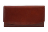 Skórzany portfel damski - Barberini's - Brązowy ciemny