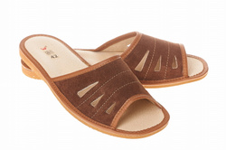 Wójciak Podhale męski domowe kapcie ze skóry naturalnej otwarty palec