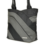 Czarno- szara Skórzana Damska Torba na Ramię Beltimore L38