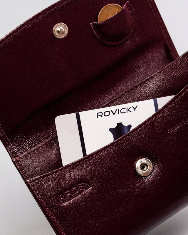 Elegancka skórzana damska portmonetka od Rovicky