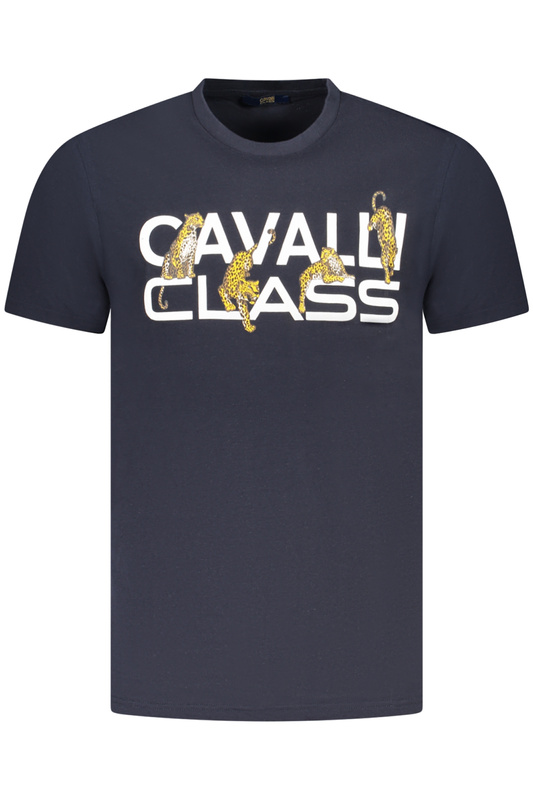 KOSZULKA Z KRÓTKIM RĘKAWEM CAVALLI CLASS MĘSKA NIEBIESKA