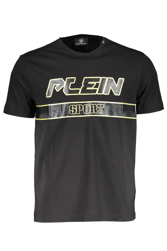 T-SHIRT MĘSKI Z KRÓTKIM RĘKAWEM PLEIN SPORT CZARNY