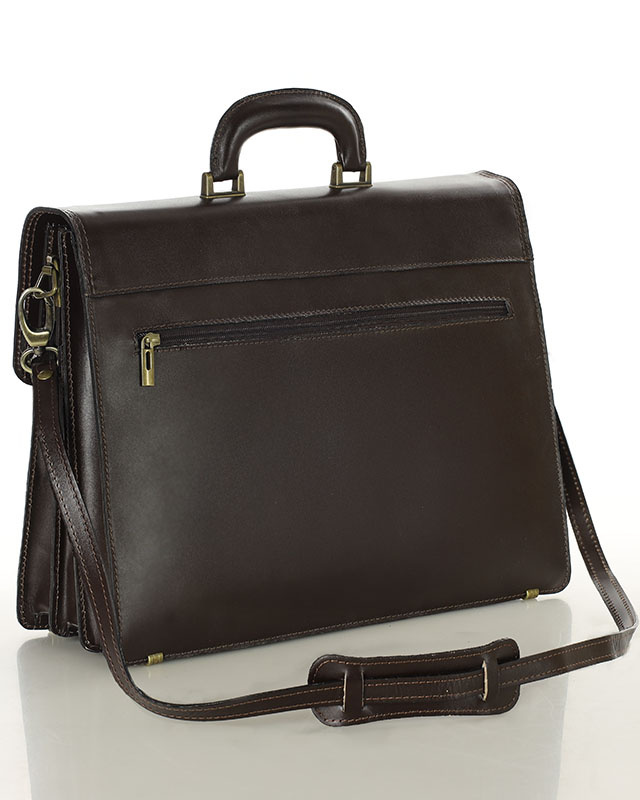 Teczka męska ciemny brąz LORENZ